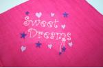besticktes Nuscheli: Sweet Dreams pink