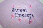 besticktes Nuscheli: Sweet Dreams lila