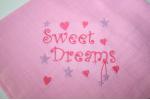 besticktes Nuscheli: Sweet Dreams rosa