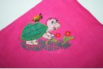 besticktes Nuscheli: Schildkröte 2 pink