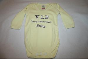 bestickter Body: V.I.B Very important Baby