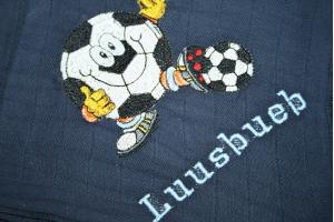 besticktes Nuscheli Comic Fussball: Luusbueb