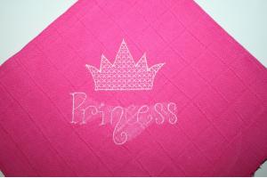 besticktes Nuscheli: Princess pink