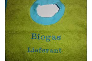 bestickter Schauplatz mit Text: Biogas Lieferant
